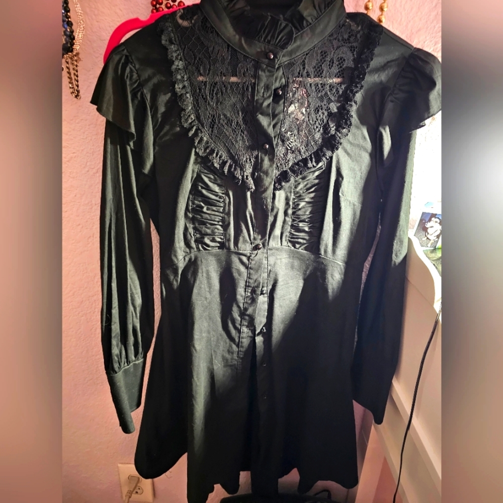 BLACK GOTHIC DRESS